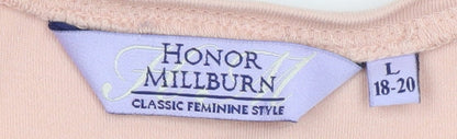 Honor Millburn Women's Pink Embroidered T-Shirt L
