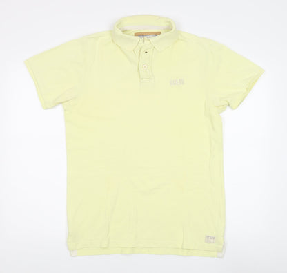 SC&Co Men's Yellow Polo Shirt Large Cotton