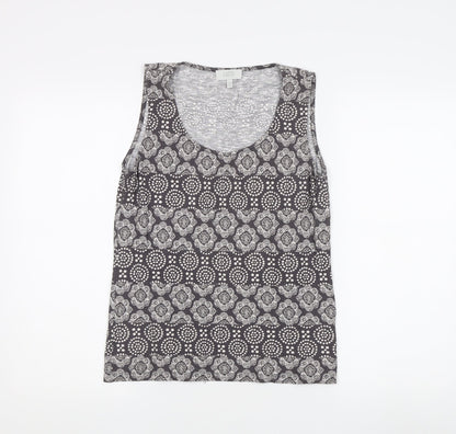 Womens UK Size 12 Laura Ashley Grey Basic Tank