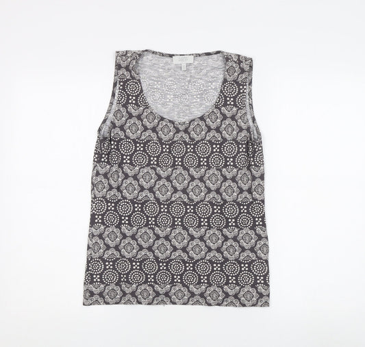 Womens UK Size 12 Laura Ashley Grey Basic Tank
