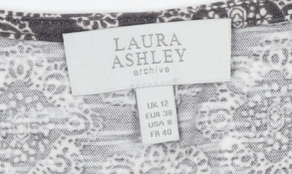 Womens UK Size 12 Laura Ashley Grey Basic Tank