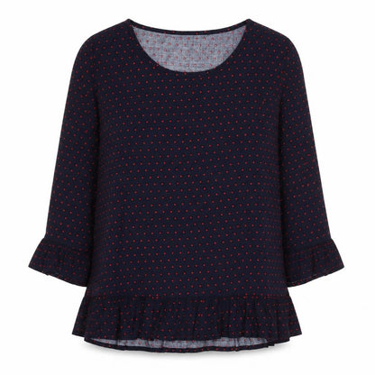 Jacqueline de Yong Women's Blue Polka Dot Blouse Size 8