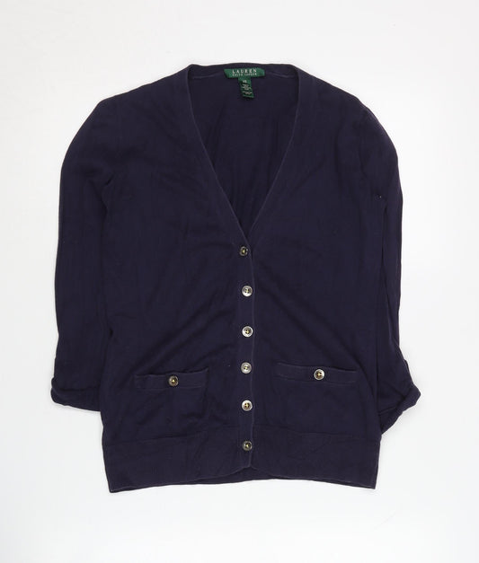 Lauren Ralph Lauren Women's Blue Cardigan, XS