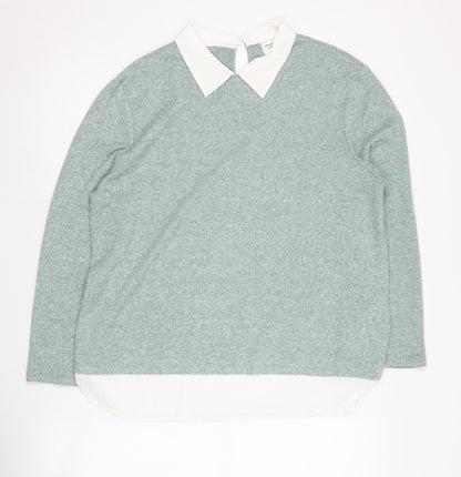 Womens UK Size L Jacqueline de Yong Green Pullover Jumper