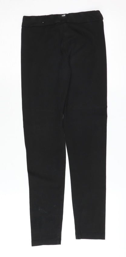 Puma Girls Black Leggings Size 11-12Y Activewear