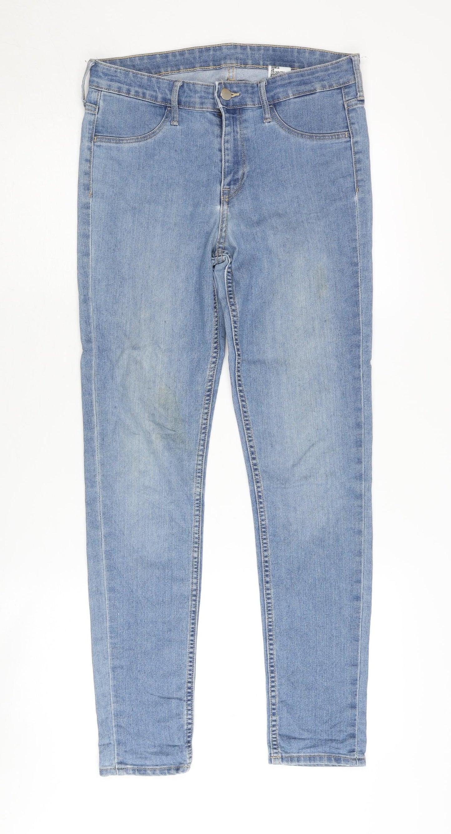 Womens UK Size 28 H&M Regular Fit Ankle Blue Jeans