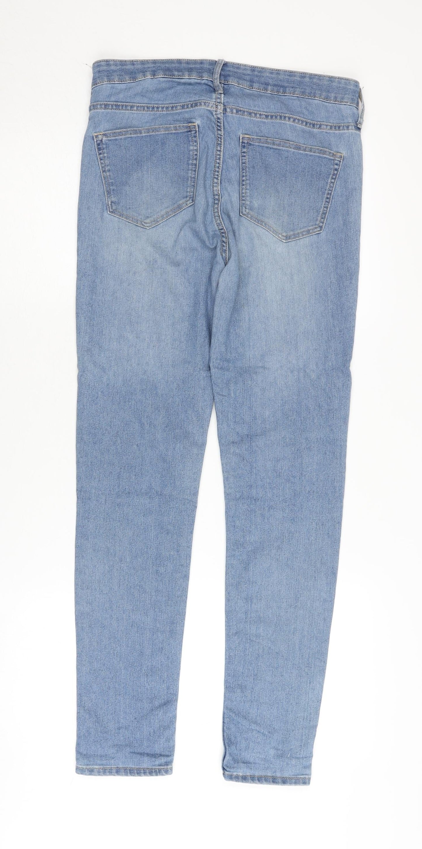 Womens UK Size 28 H&M Regular Fit Ankle Blue Jeans