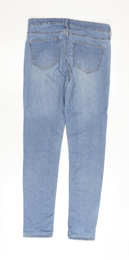 Womens UK Size 28 H&M Regular Fit Ankle Blue Jeans