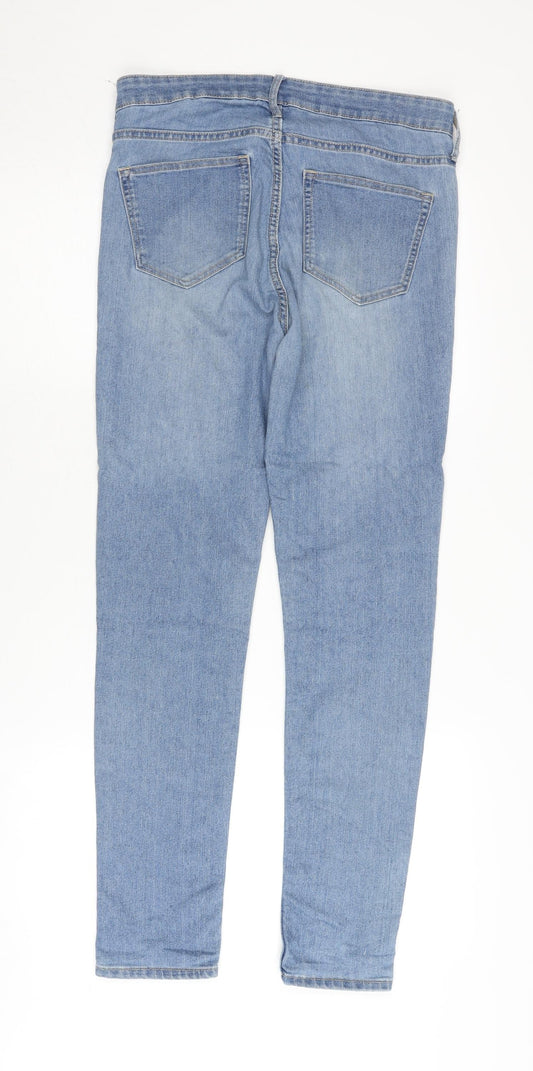 Womens UK Size 28 H&M Regular Fit Ankle Blue Jeans
