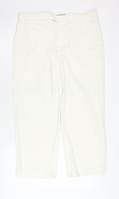 Banana Republic Women's White Stretch Trousers Size 14