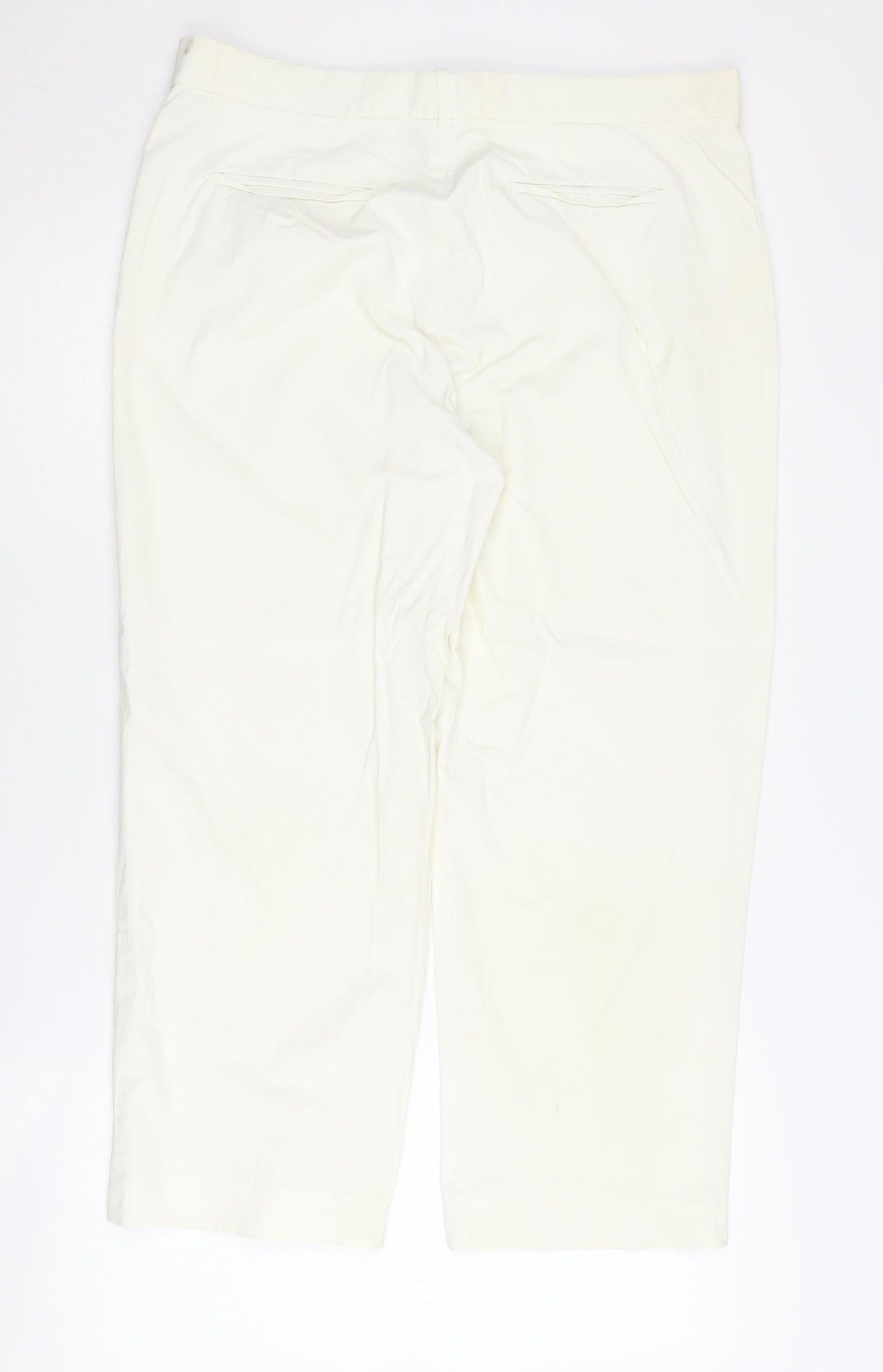 Banana Republic Women's White Stretch Trousers Size 14
