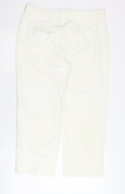 Banana Republic Women's White Stretch Trousers Size 14