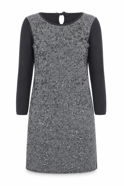 White Stuff Women's Grey Sequin Knit Dress Size 8