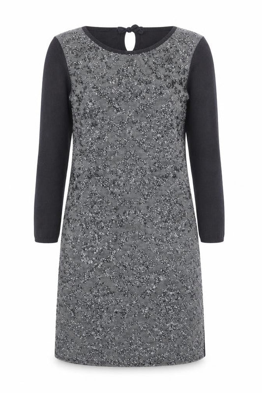 White Stuff Women's Grey Sequin Knit Dress Size 8
