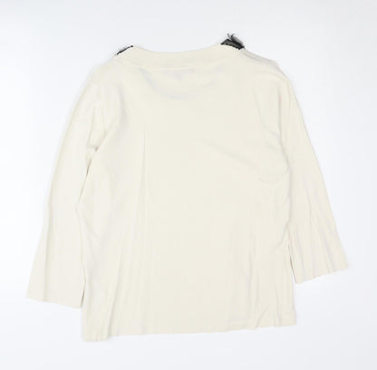 Womens UK Size M Jacques Vert Ivory Pullover Jumper