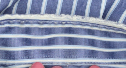 Hawes & Curtis Men's Blue Striped Slim Fit Shirt Size 15