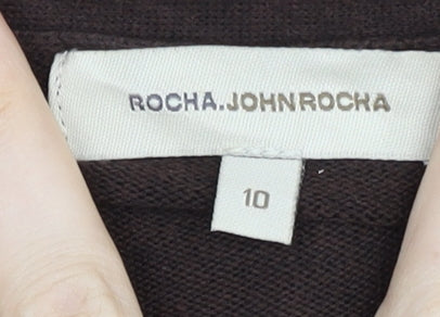 Rocha John Rocha Women's Brown Short Sleeve Jumper