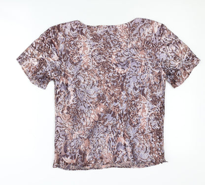 Womens UK Size 12 Viyella Multicoloured Basic T-Shirt