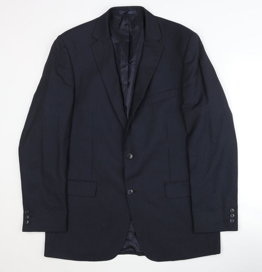 Pierre Cardin Men's Blue Blazer, Size 42, Striped