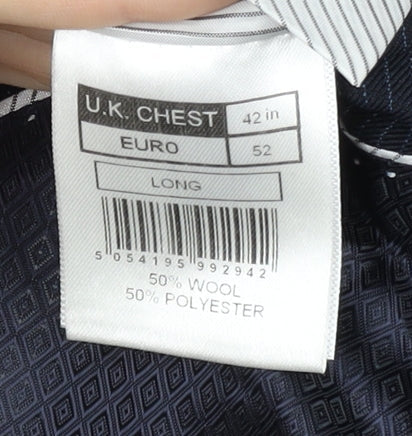 Pierre Cardin Men's Blue Blazer, Size 42, Striped