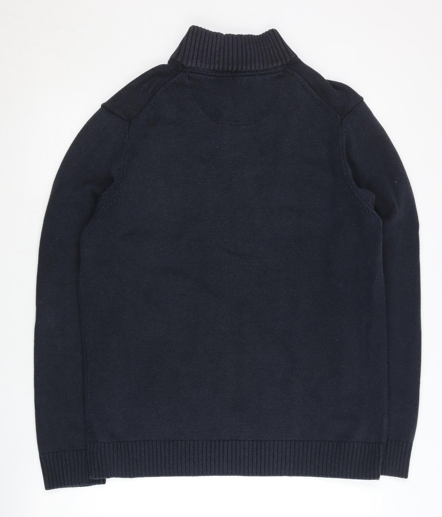 Bäumler Men's Blue Cotton Knit Henley Sweatshirt Size L