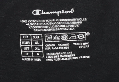 Mens UK Size XL Champion Black  T-Shirt