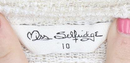 Womens UK Size 10 Miss Selfridge Ivory Pullover Jumper