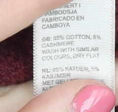 Fat Face Men’s Red Pullover Jumper M, 95% Cotton, Cashmere Blend