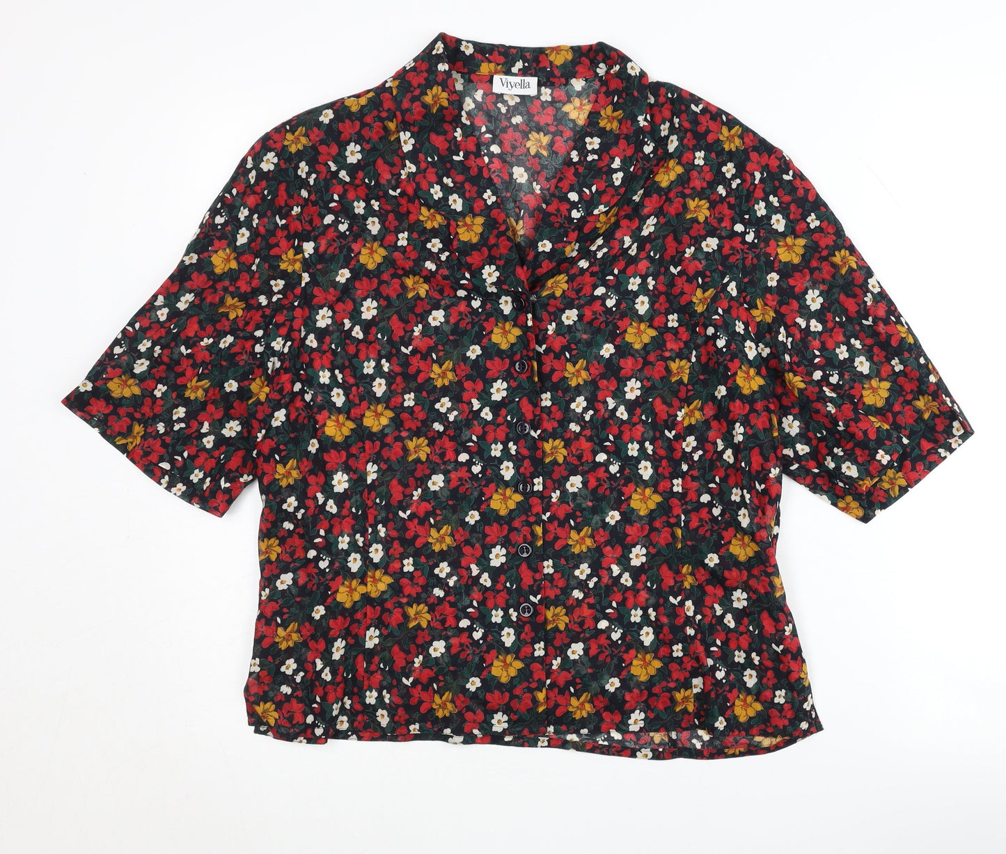 Womens UK Size 16 Viyella Multicoloured Basic Blouse