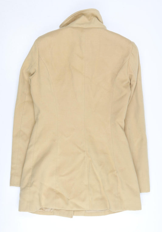 Jacqueline de Yong Women's Beige Coat - Size S, Zip Closure