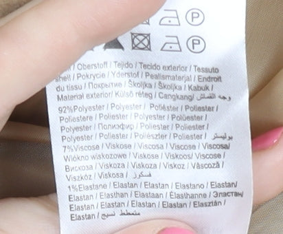 Jacqueline de Yong Women's Beige Coat - Size S, Zip Closure