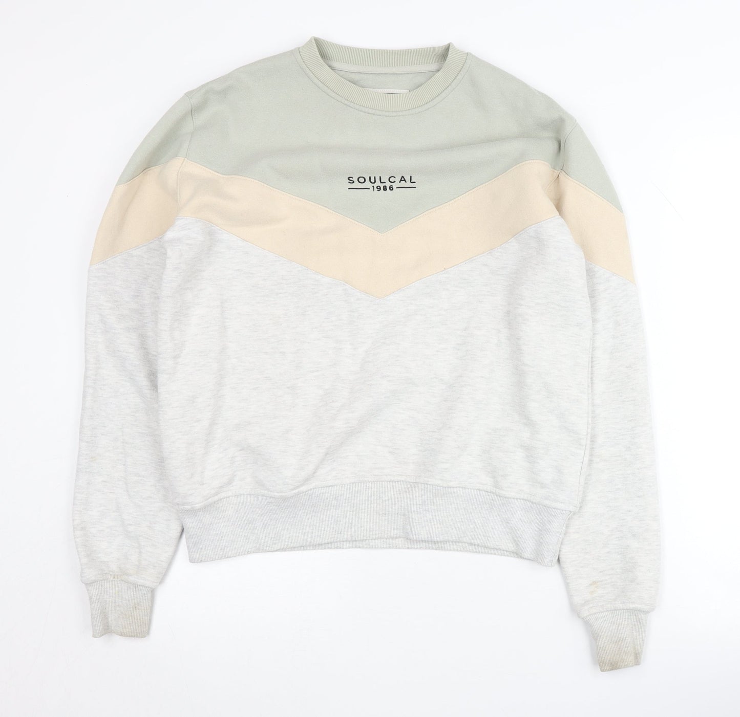 SoulCal Women's Sweatshirt Grey Beige Size 8