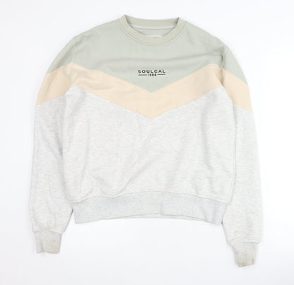 SoulCal Women's Sweatshirt Grey Beige Size 8