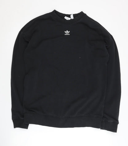 Adidas Women's Black Crew Neck Sweatshirt Size UK 8