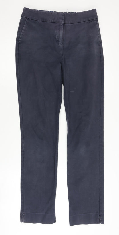 Boden Women's Blue Cotton Trousers, Size 10, Straight Leg