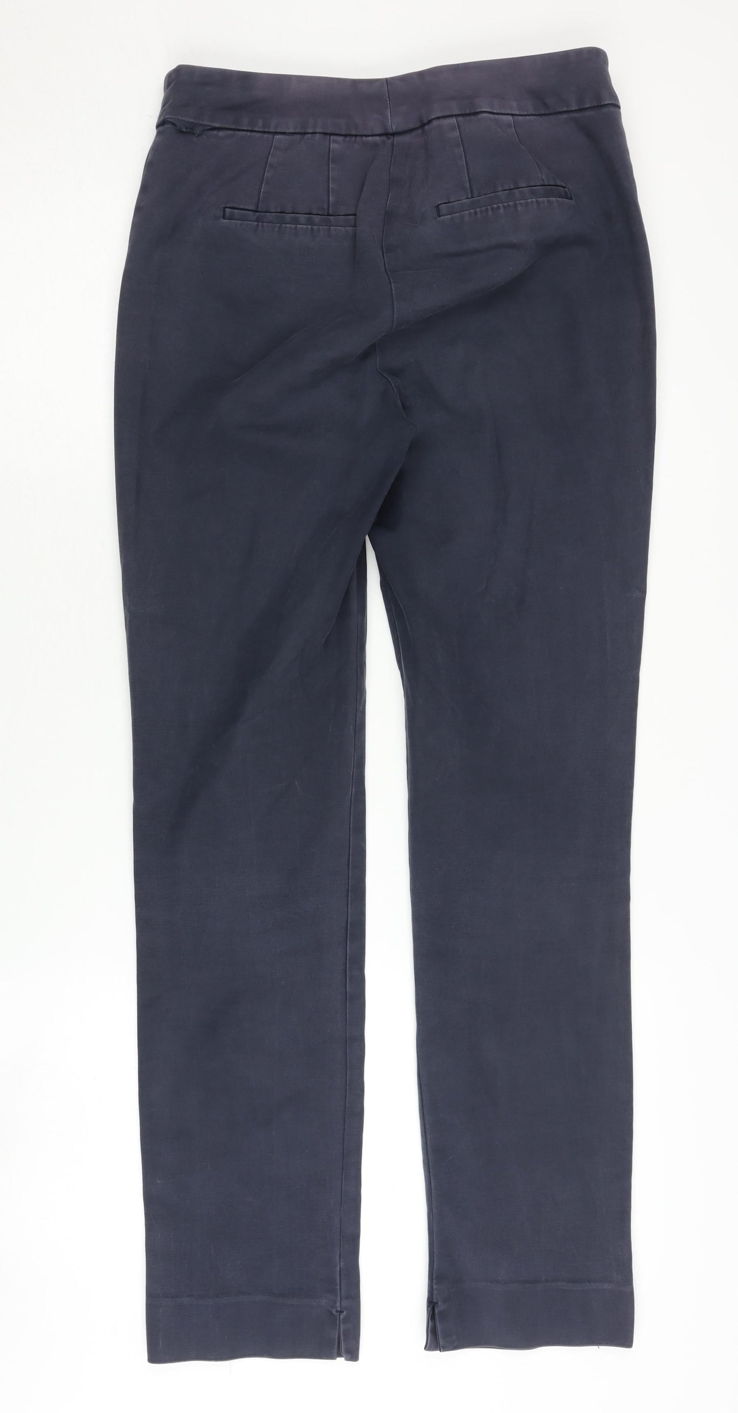 Boden Women's Blue Cotton Trousers, Size 10, Straight Leg