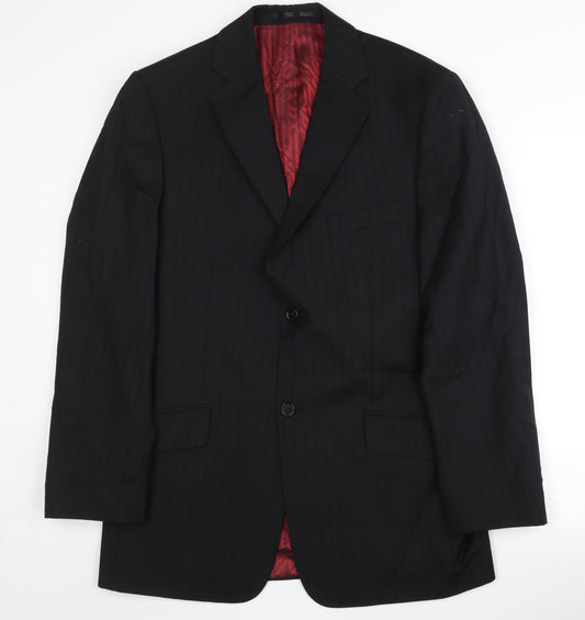 Mens UK Size 40 Ben Sherman Regular Black Suit Jacket