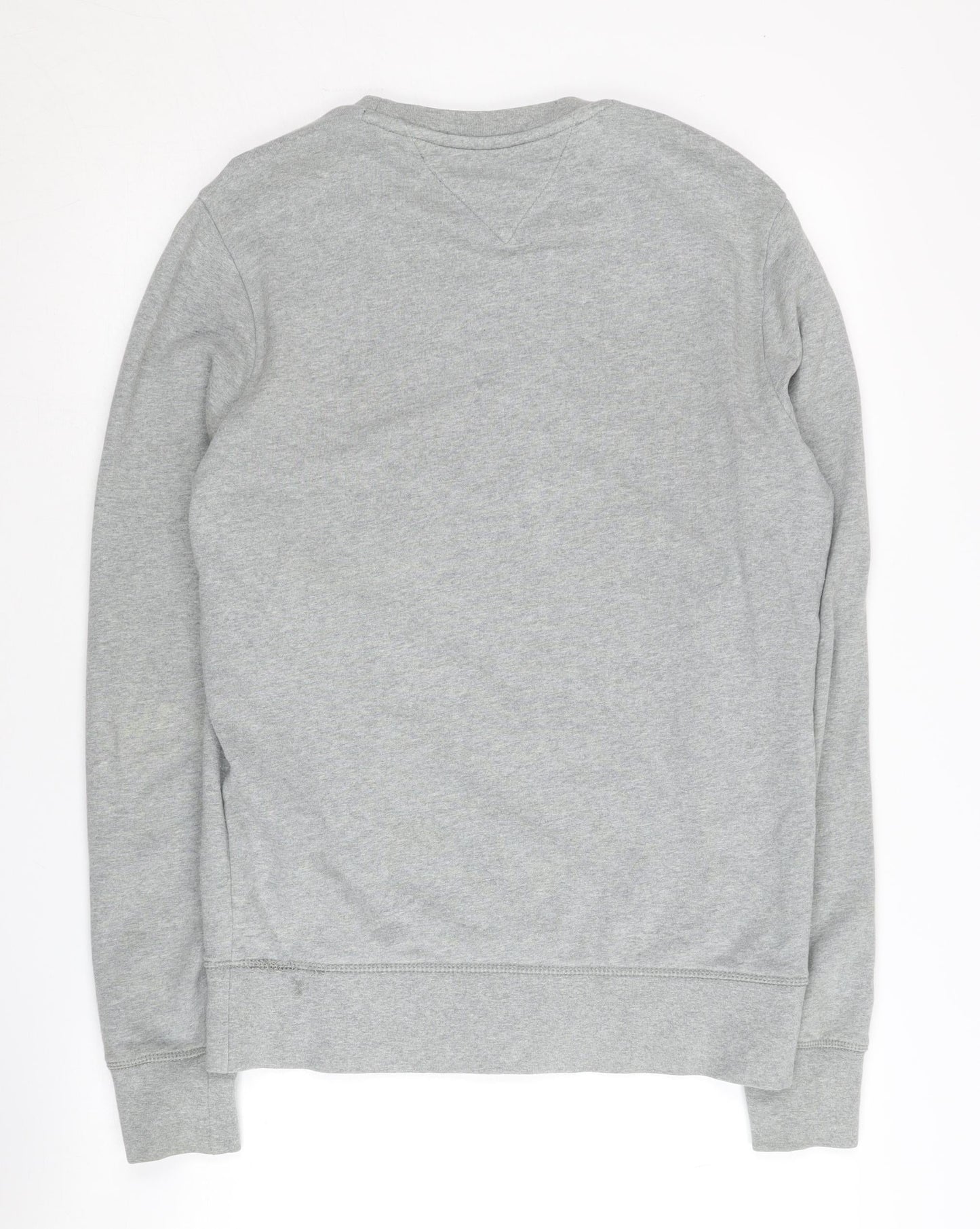 Tommy Hilfiger Men's Grey Logo Sweatshirt, S, Pullover, Cotton