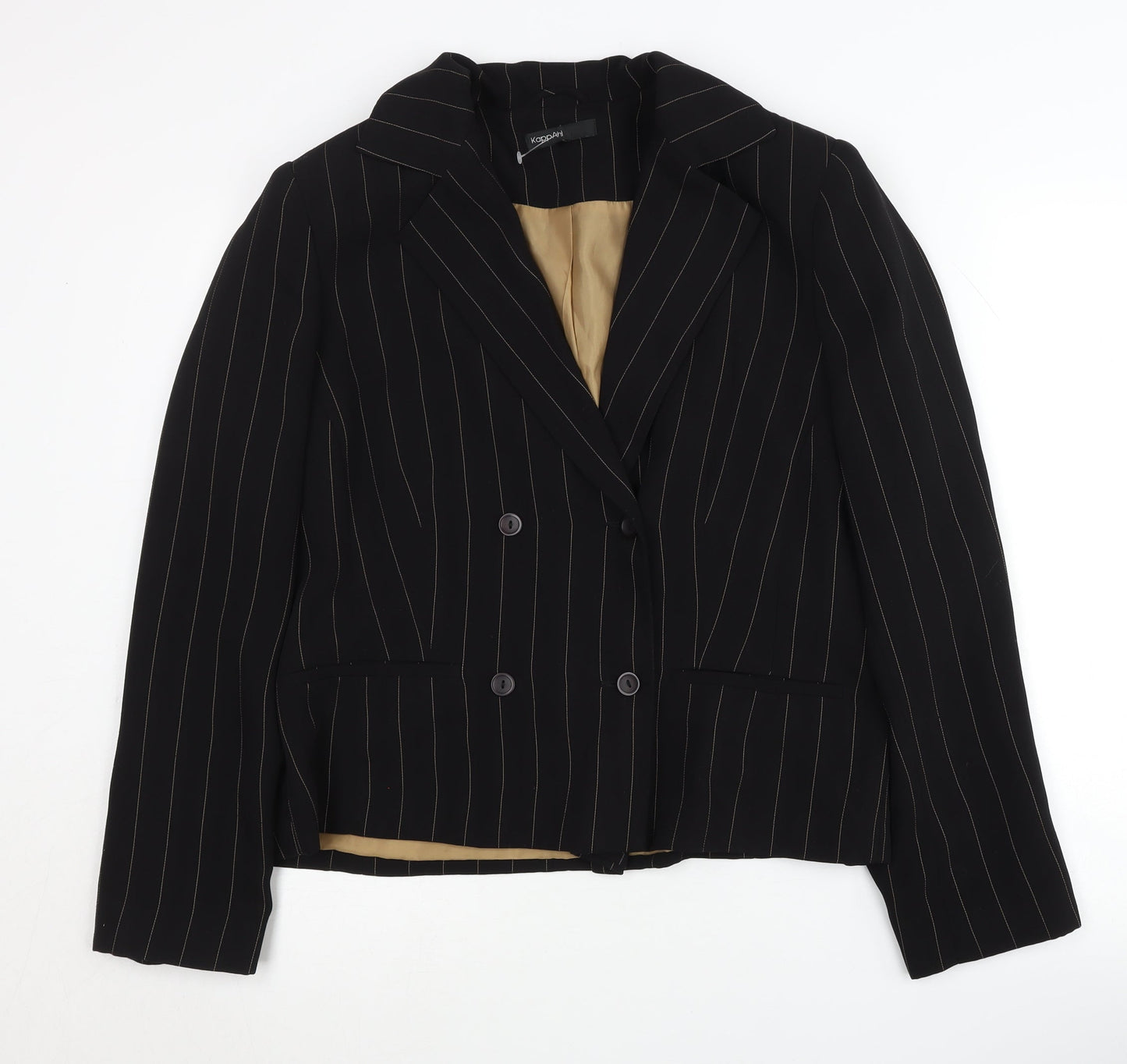 KappAhl Women’s Black Pinstripe Blazer Size 14