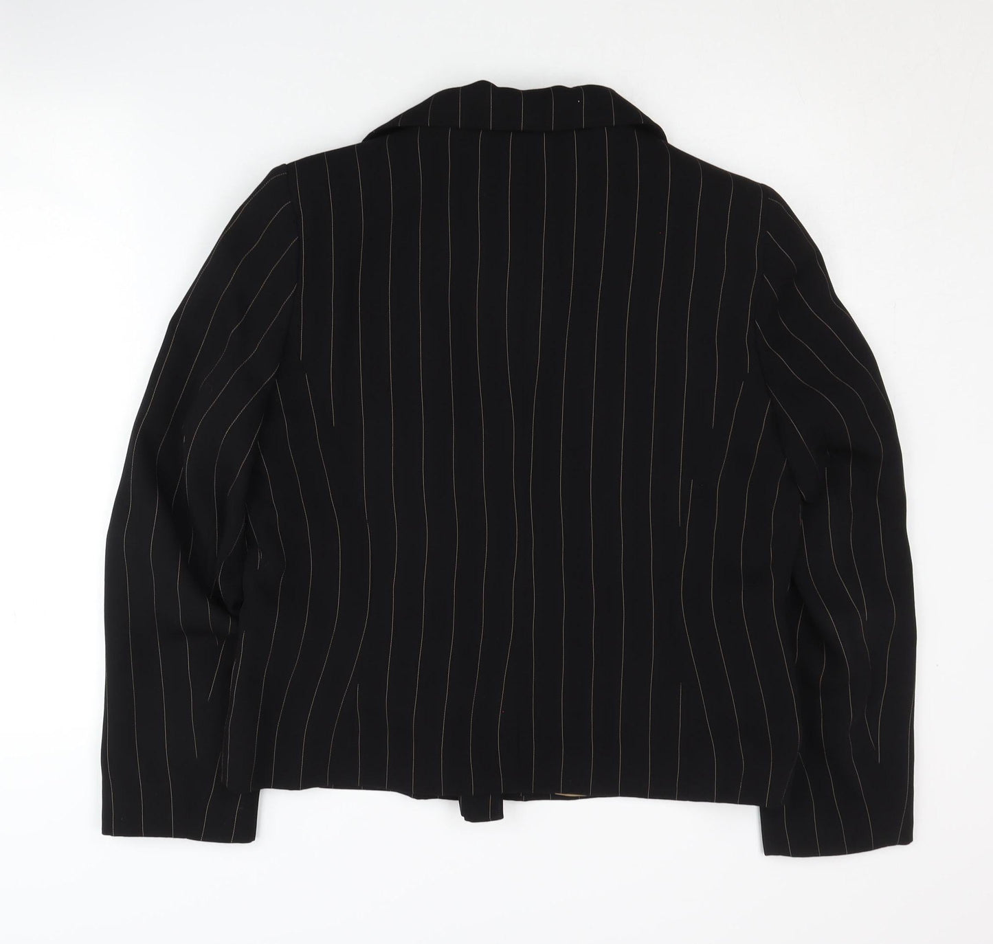 KappAhl Women’s Black Pinstripe Blazer Size 14