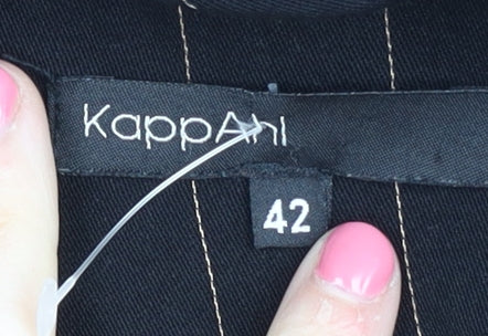 KappAhl Women’s Black Pinstripe Blazer Size 14
