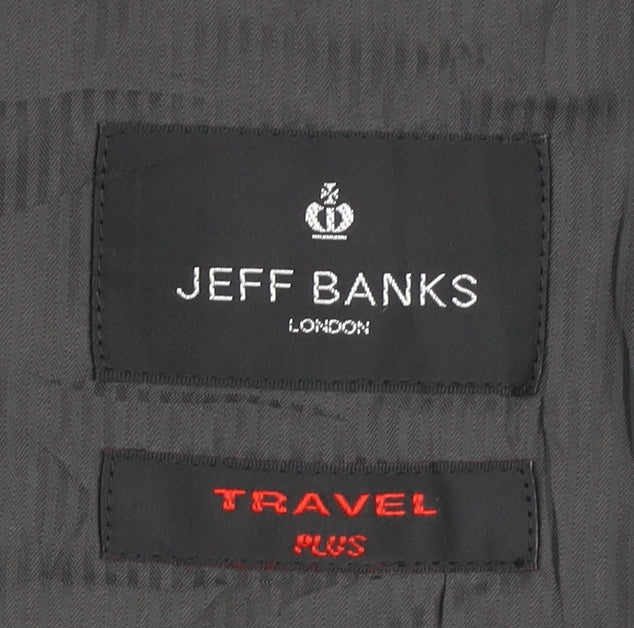 Mens UK Size 44 Jeff Banks Regular Grey Suit Jacket