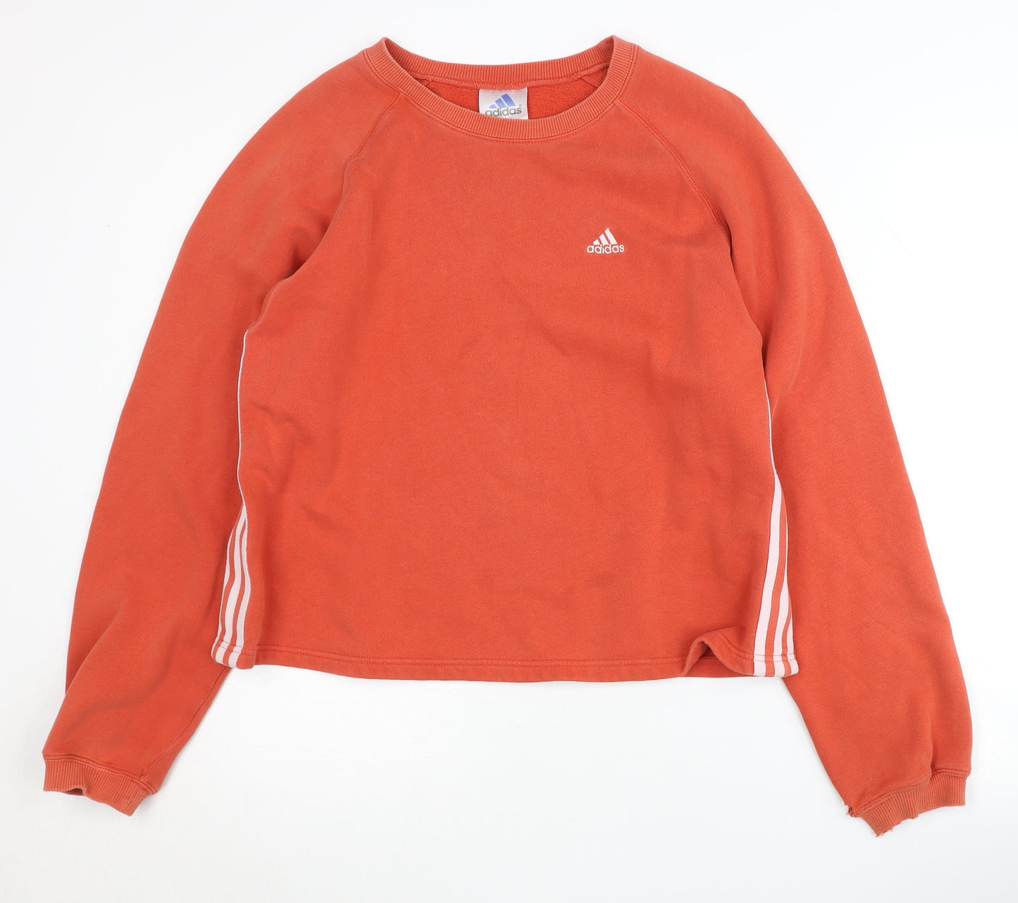 Adidas Women's Orange Pullover Sweatshirt M Crew Neck
