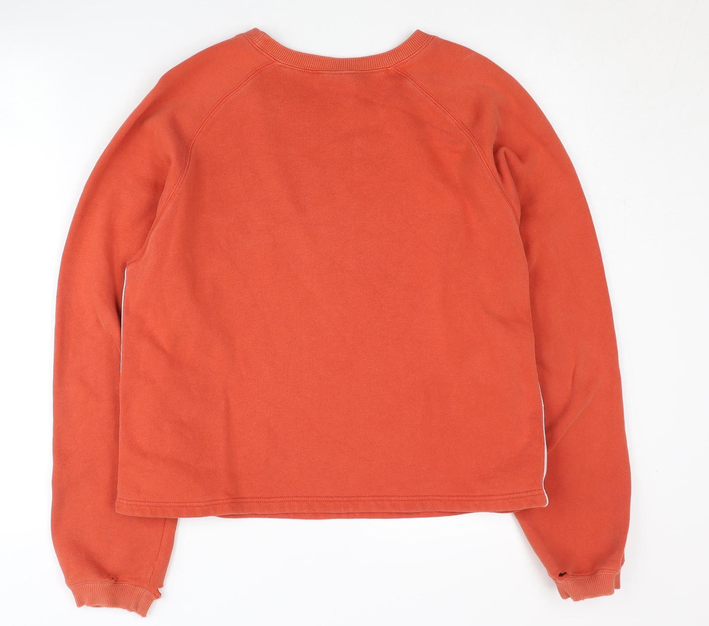 Adidas Women's Orange Pullover Sweatshirt M Crew Neck