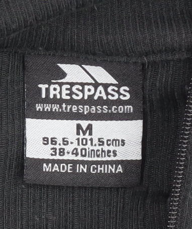 Trespass Men's Black Medium Zip Sweatshirt