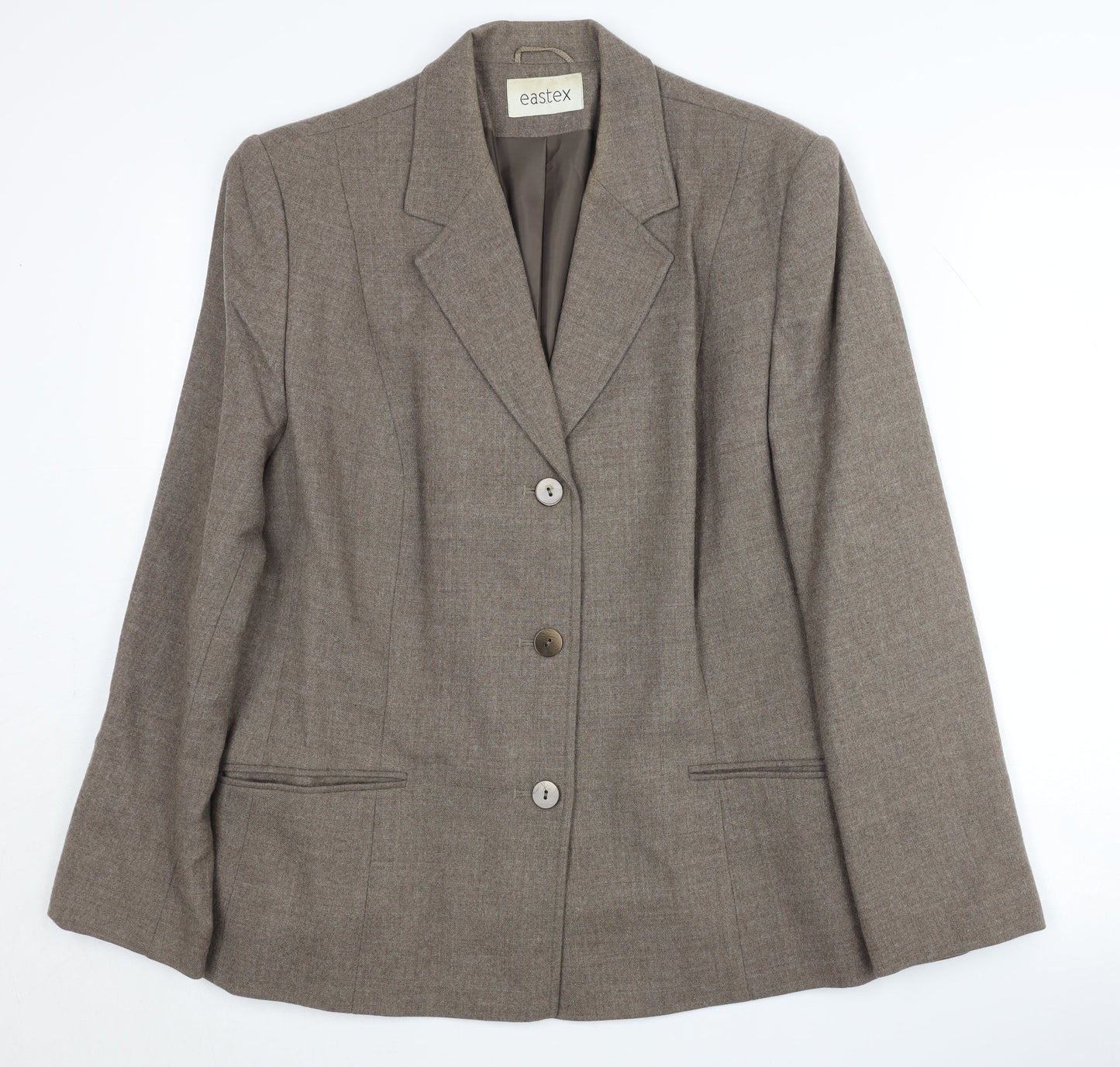 Eastex Women's Brown Blazer Size 16, Classic Two-Button