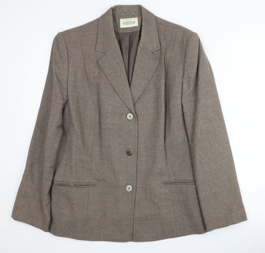 Eastex Women's Brown Blazer Size 16, Classic Two-Button