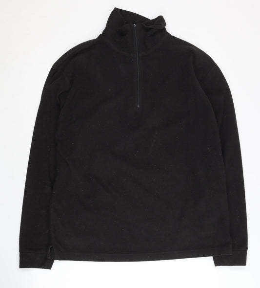 Trespass Men's Black 1/2 Zip Fleece Sweatshirt