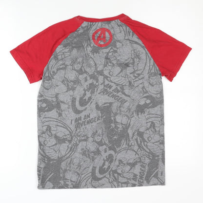 Marvel Boys Iron Man T-Shirt 11-12 Years Grey Red Sequin