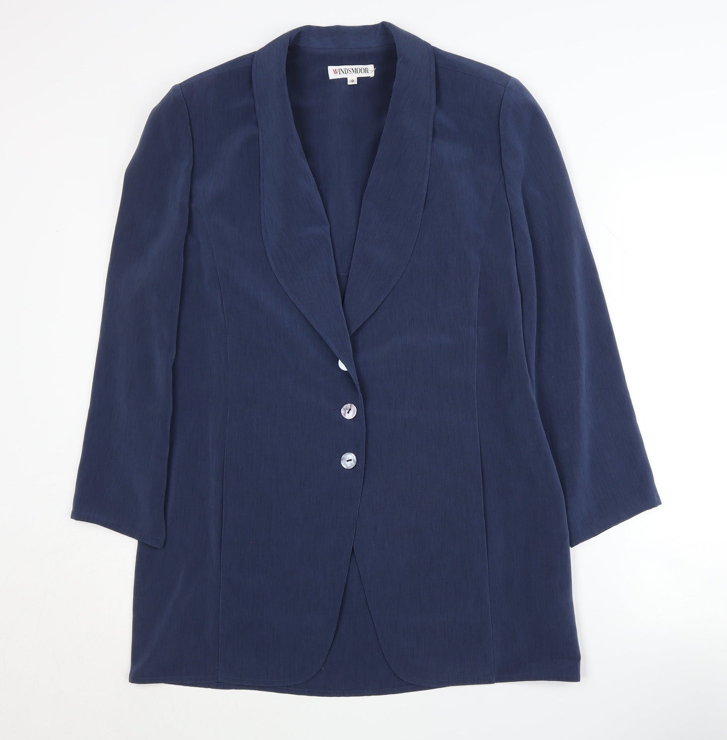 Windsmoor Women's Blue Blazer, Size 12, Single-Breasted